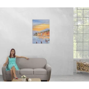 Achat Mendler Tableau à L’huile, Côte, Peint à La Main à 100%, Toile De Décorat… 15