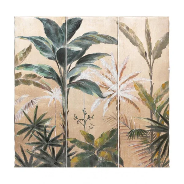 Atmosphera, Createur D’Interieur Atmosphera – Tableau Triptyque 3 Toiles Murales Peintes Jungle 90 X 90… site pas cher 1