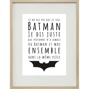 Nouvelle Collection Shot Cadre Photo “Batman Et Moi” 30x40cm Avec Passe Partout Tableau Bois Ve… 8