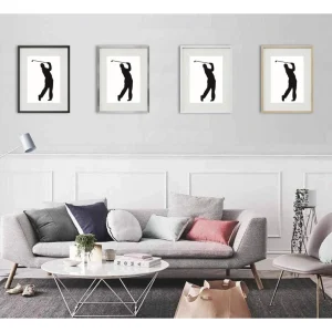 vente à bas prix Shot Cadre Photo “Golf Finish” 30x40cm Avec Passe Partout Tableau Bois Verr… 11