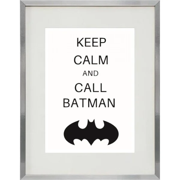 magasin paris Shot Cadre Photo “Keep Calm And Call Batman” 30x40cm Avec Passe Partout Tab… 3