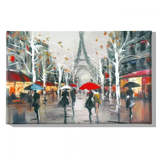 boutique en ligne france HOMEMANIA Tableau Eiffel Tours – Villes Et Paysages – Pour Salon, Cham… 1