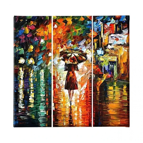 mode pas cher HOMEMANIA Tableau Parapluie – 3 Pièces – Art Et Graffiti – Du Salon, … 1