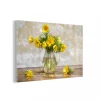 MuchoWow Impression Sur Verre Fleurs – Jaune – Nature Morte Tableau Decoration … pas cher en vente 19