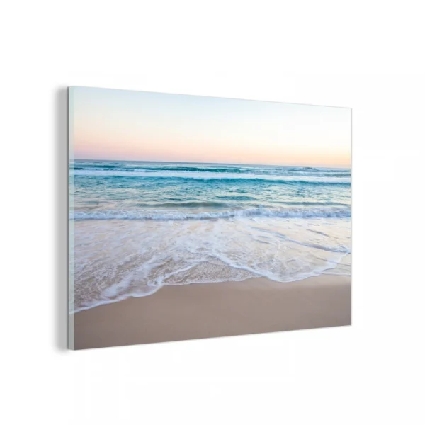 boutiqued en ligne MuchoWow Impression Sur Verre Plage – Mer – Pastel Tableau Decoration Murale Sa… 1