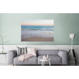 boutiqued en ligne MuchoWow Impression Sur Verre Plage – Mer – Pastel Tableau Decoration Murale Sa… 6