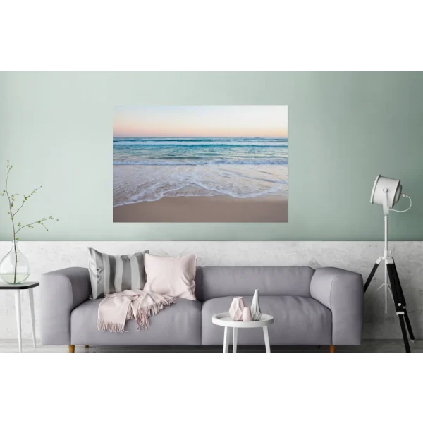 boutiqued en ligne MuchoWow Impression Sur Verre Plage – Mer – Pastel Tableau Decoration Murale Sa… 3