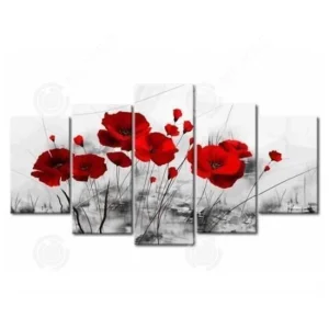 nouvelle saison Marque Generique INN® Tableau Coquelicots Rouge Sur Fond Blanc Toile Peinture Fleurs D… 8