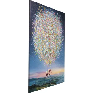 Karedesign Peinture Touched éléphant Fleurs Nuit 120x160cm Kare Design magasin en ligne 11