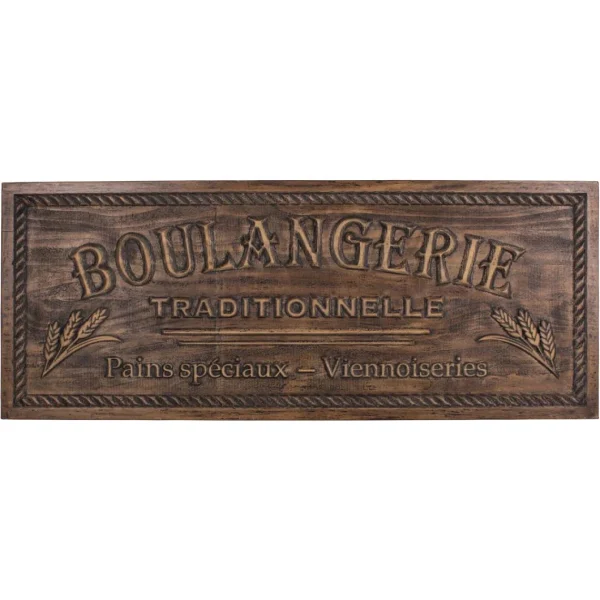 ultratendance Antic Line Creations Plaque Décorative En Bois Boulangerie 108 X 42 Cm. 1