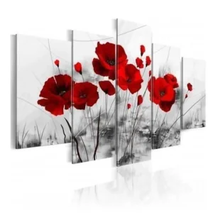 Marque Generique @PRINTING MALL-Unframed 5 Pcs Rouge Miracle Nature Fleurs Plantes Coqu… ultratendance 8