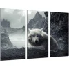 à prix promos Marque Generique Ref.26428 Wilde Animaux De Loup Blanc 97 X 62 Cm 16