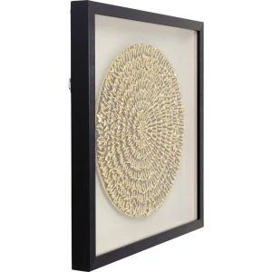 ﻿soldes Karedesign Tableau 3D Chain Circle Doré 60x60cm Kare Design 11