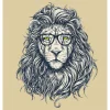 DECLIKTABLEAU Tableau Animal Hipster Lion Hipster 50×50 site pas cher 11