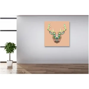 prix pas cher DECLIKTABLEAU Tableau Animaux Cerf Marron 50X50 6