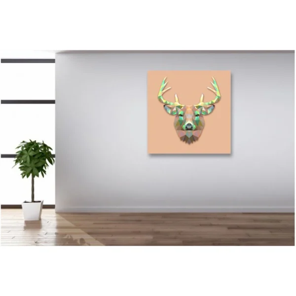 prix pas cher DECLIKTABLEAU Tableau Animaux Cerf Marron 50X50 3