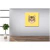 outlet soldes DECLIKTABLEAU Tableau Animaux Chat Jaune 60X60 16