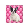 De super promotions disponibles DECLIKTABLEAU Tableau Animaux Chien Bulldog Fond Rose Capitonné 50X50 Cm 14