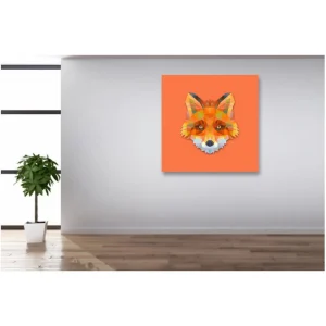 qualité d’originales DECLIKTABLEAU Tableau Animaux Renard Orange 50X50 6