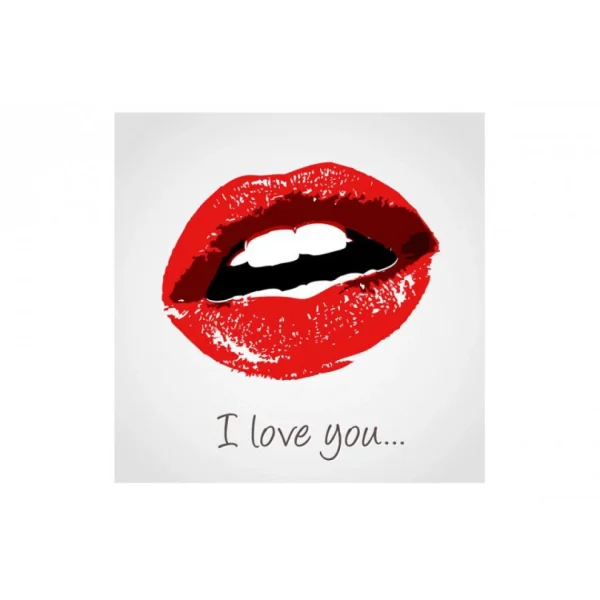 DECLIKTABLEAU Tableau Bouche I Love You 80X80 Cm site soldes 1