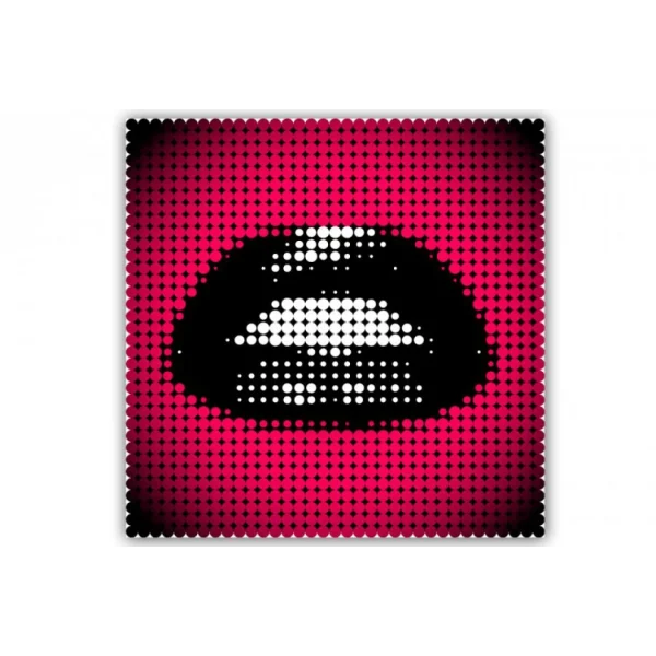 DECLIKTABLEAU Tableau Bouche Pop Pixel 80X80 Cm grand choix 1