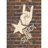 Acheter Maintenant DECLIKTABLEAU Tableau Brick Wall Rock Star L.55 X H.80 Cm 11