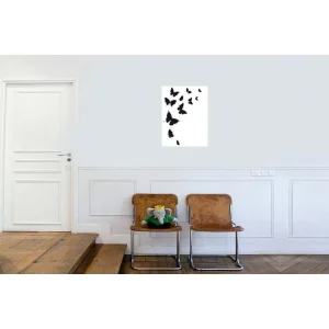 DECLIKTABLEAU Tableau Butterfly Black Butterflies 55×80 Couleurs variées 9