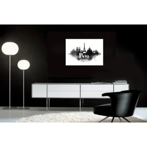 Promotio de vente DECLIKTABLEAU Tableau City Paris Skyline 80×55 9