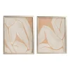 nouveau produit Vente-unique Lot De 2 Toiles Imprimées Encadrées En Bois Et Peinture Acrylique 40… 19