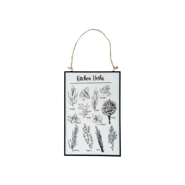 Nature Prints Tableau En Verre Herbes Aromatiques. grande promotion 1