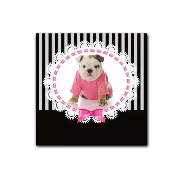 Achat DECLIKTABLEAU Tableau Enfant Bulldog En Pullover 80X80 Cm 1