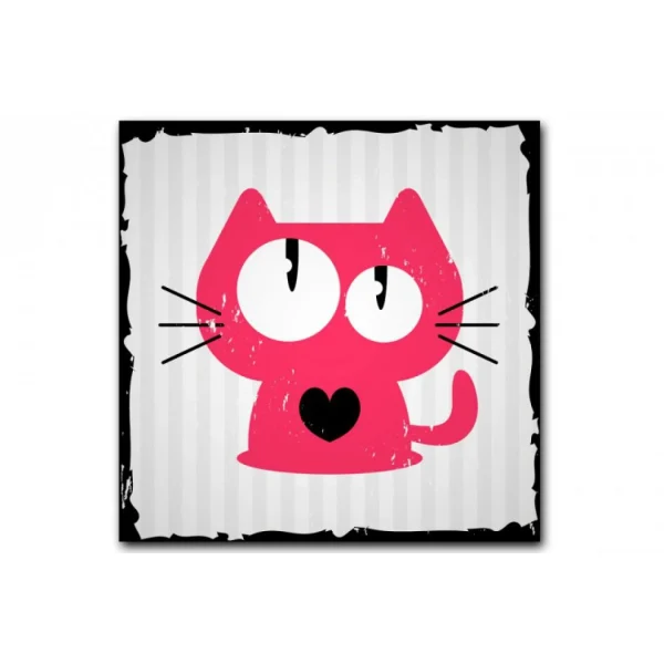 DECLIKTABLEAU Tableau Enfant Chat Qui Louche 80X80 Cm outlet 1