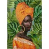 Karedesign Tableau Femme Africaine Orange Créoles 70x100cm Kare Design marque pas cher 13