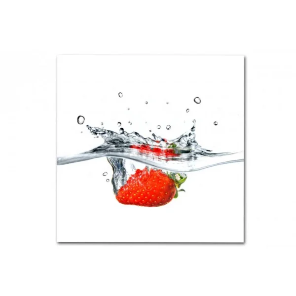 DECLIKTABLEAU Tableau Gourmand Fraise Dans L’Eau 80X80 Cm magasin en ligne france 1