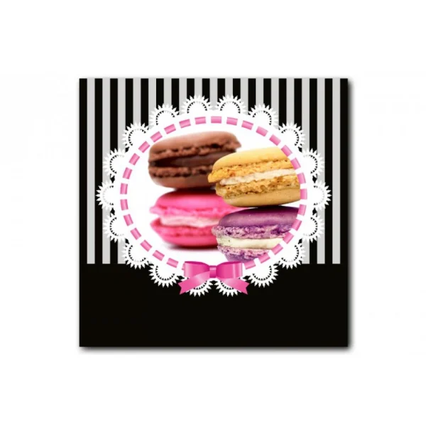 DECLIKTABLEAU Tableau Gourmand Macaron Baroque 80X80 Cm Top ventes 1