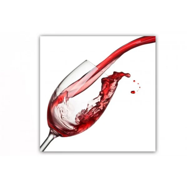 DECLIKTABLEAU Tableau Gourmand Verre De Vin 80X80 Cm Satisfait ou Remboursé 1