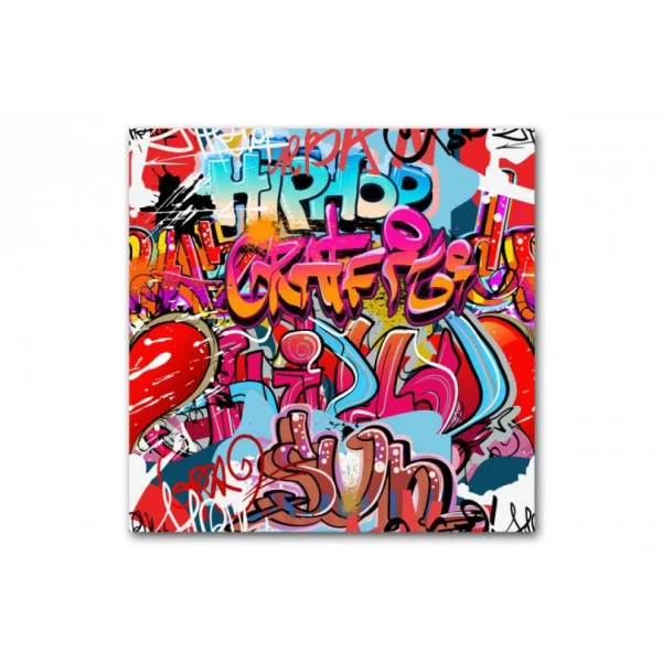 marque pas cher DECLIKTABLEAU Tableau Graffiti Multicolore 60X60 Cm 1