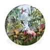 fashion pas cher MuchoWow Tableau Imprimé Rond Nature – Animaux De La Jungle – Tropical Impress… 14