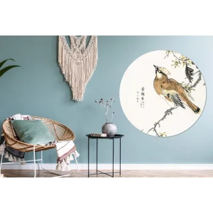 MuchoWow Tableau Imprimé Rond Oiseau – Branche – Personnages – Japonais Impres… mode 15