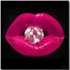 DECLIKTABLEAU Tableau Pop Bouche Diams Fushia 60x60cm boutique pas cher 8