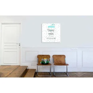 magasin pas cher DECLIKTABLEAU Tableau Quotes Dreams Come True 80×80 9