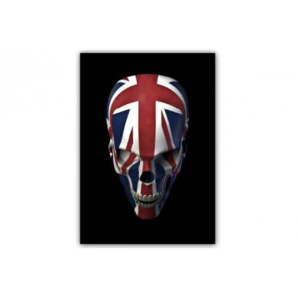 pas cher en vente DECLIKTABLEAU Tableau Rock Crâne British Incliné L.55 X H.80 Cm 1