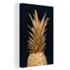 soldes en ligne MuchoWow Tableau Sur Toile Ananas – Fruit – Or Decoration Murale 20×30 Cm 11