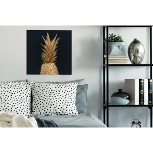 MuchoWow Tableau Sur Toile Ananas – Or – Peinture Decoration Murale 50×50 Cm soldes pas cher 13