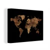 MuchoWow Tableau Sur Toile Carte Du Monde – Marron – Noir Decoration Murale 120… Retour Facile et Gratuit 16