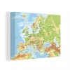 Vente MuchoWow Tableau Sur Toile Carte – Europe – Pays Decoration Murale 40×30 Cm 19