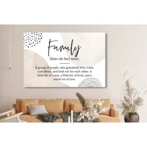 MuchoWow Tableau Sur Toile Dictionnaire – Famille – Citation Decoration Murale … nouvelle saison 11