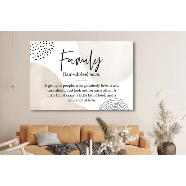 MuchoWow Tableau Sur Toile Dictionnaire – Famille – Citation Decoration Murale … nouvelle saison 4