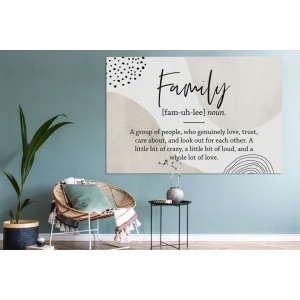 MuchoWow Tableau Sur Toile Dictionnaire – Famille – Citation Decoration Murale … nouvelle saison 13