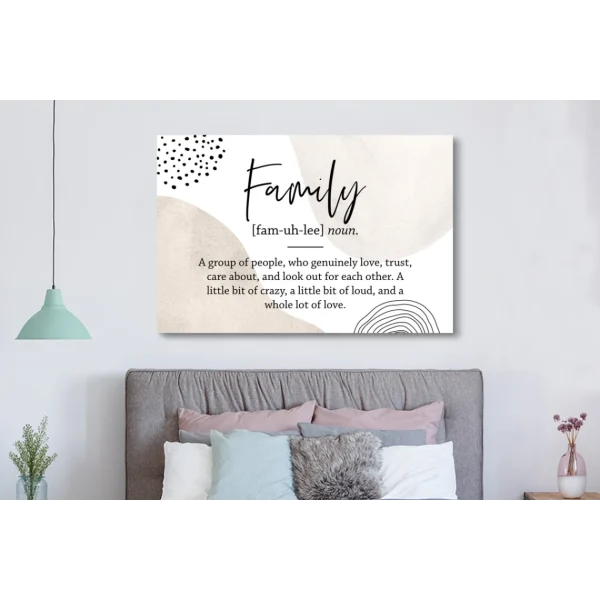 MuchoWow Tableau Sur Toile Dictionnaire – Famille – Citation Decoration Murale … nouvelle saison 6